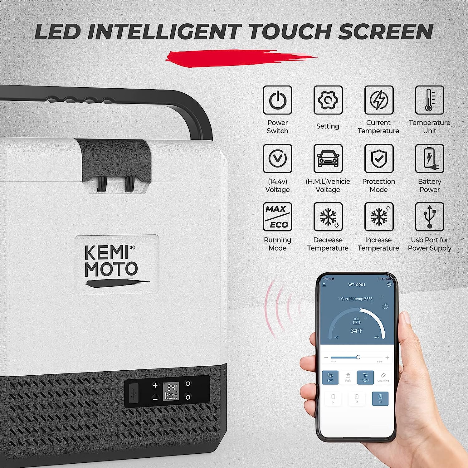Kemimoto Solar Cooler Portable Freezer Details