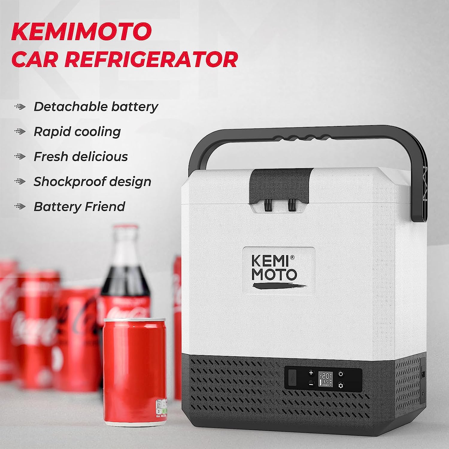 Kemimoto Solar Cooler Portable Freezer Features