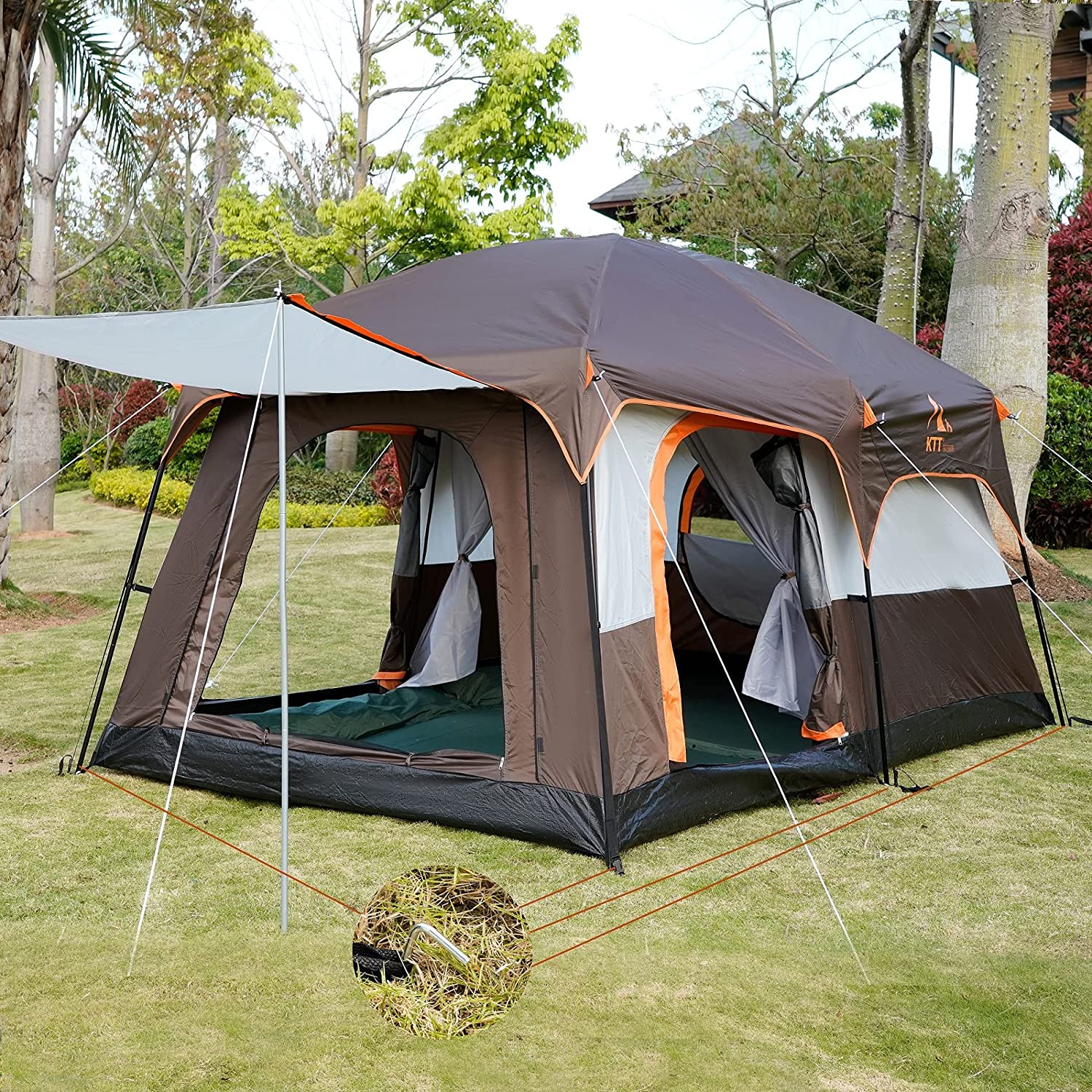 Ktt Family Cabin Tent 4 6 Person Waterproof Camping