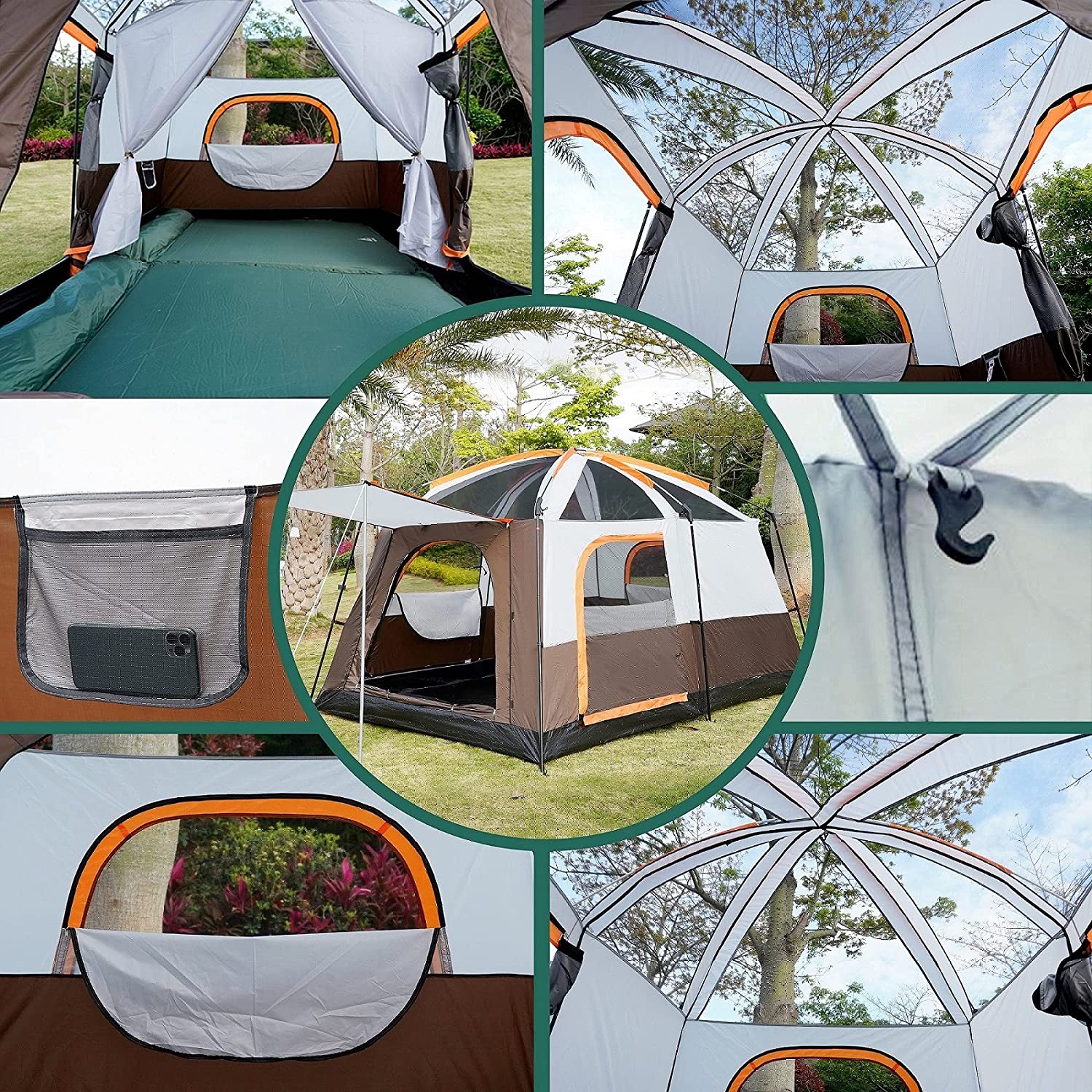 Ktt Family Cabin Tent 4 6 Person Waterproof Features