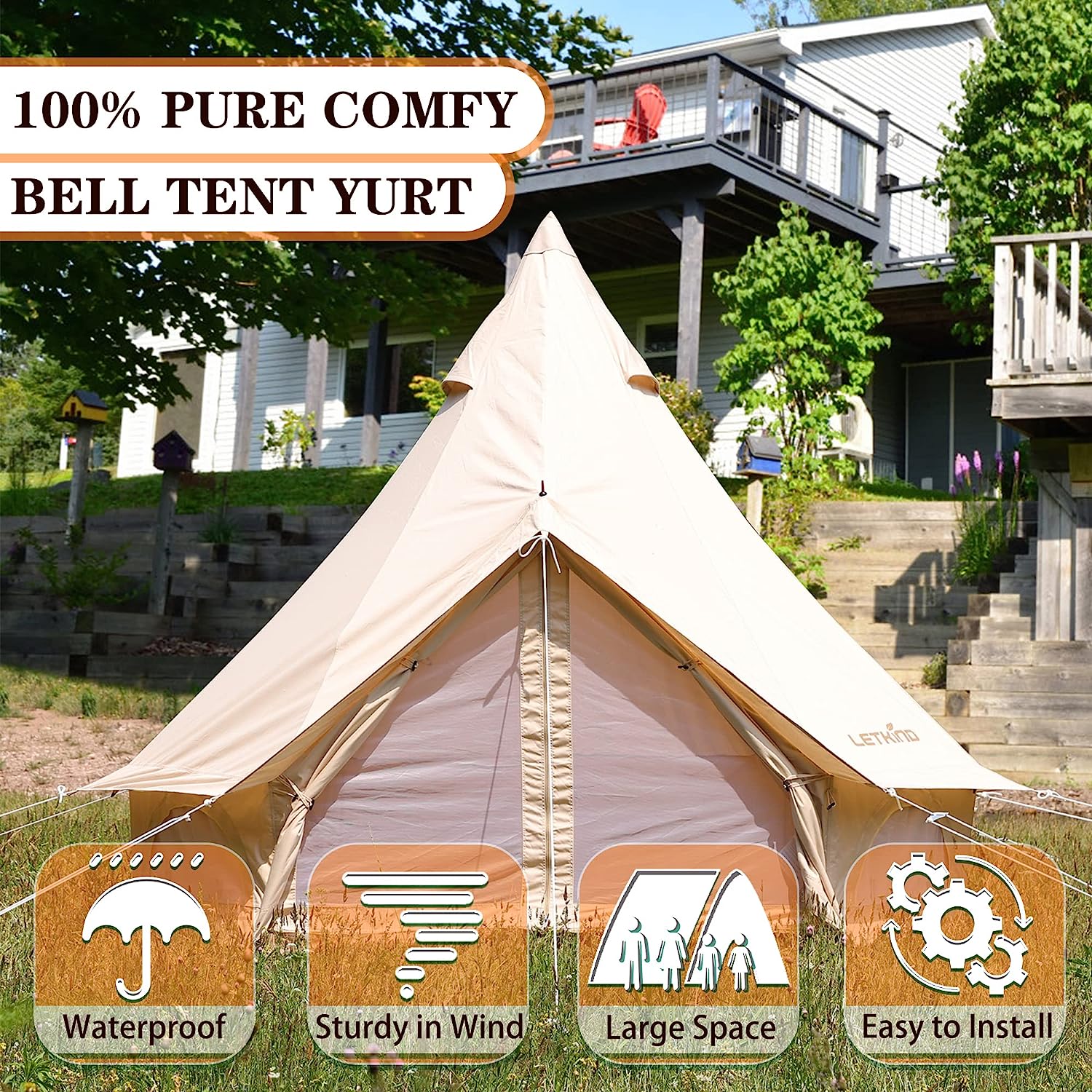 Letkind Bell Tent For Glamping Materials