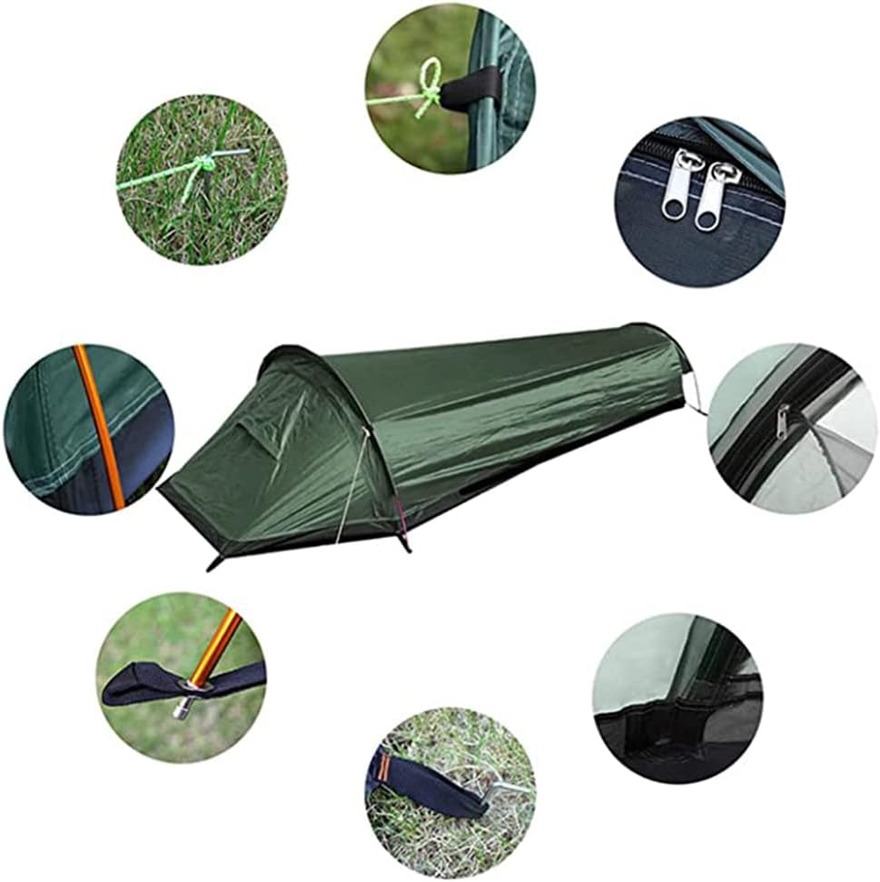 myoyay bivy tent green polyester ultralight waterproof details