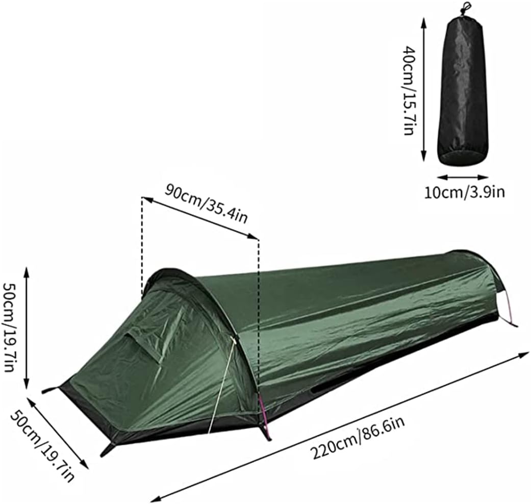 myoyay bivy tent green polyester ultralight waterproof dimensions
