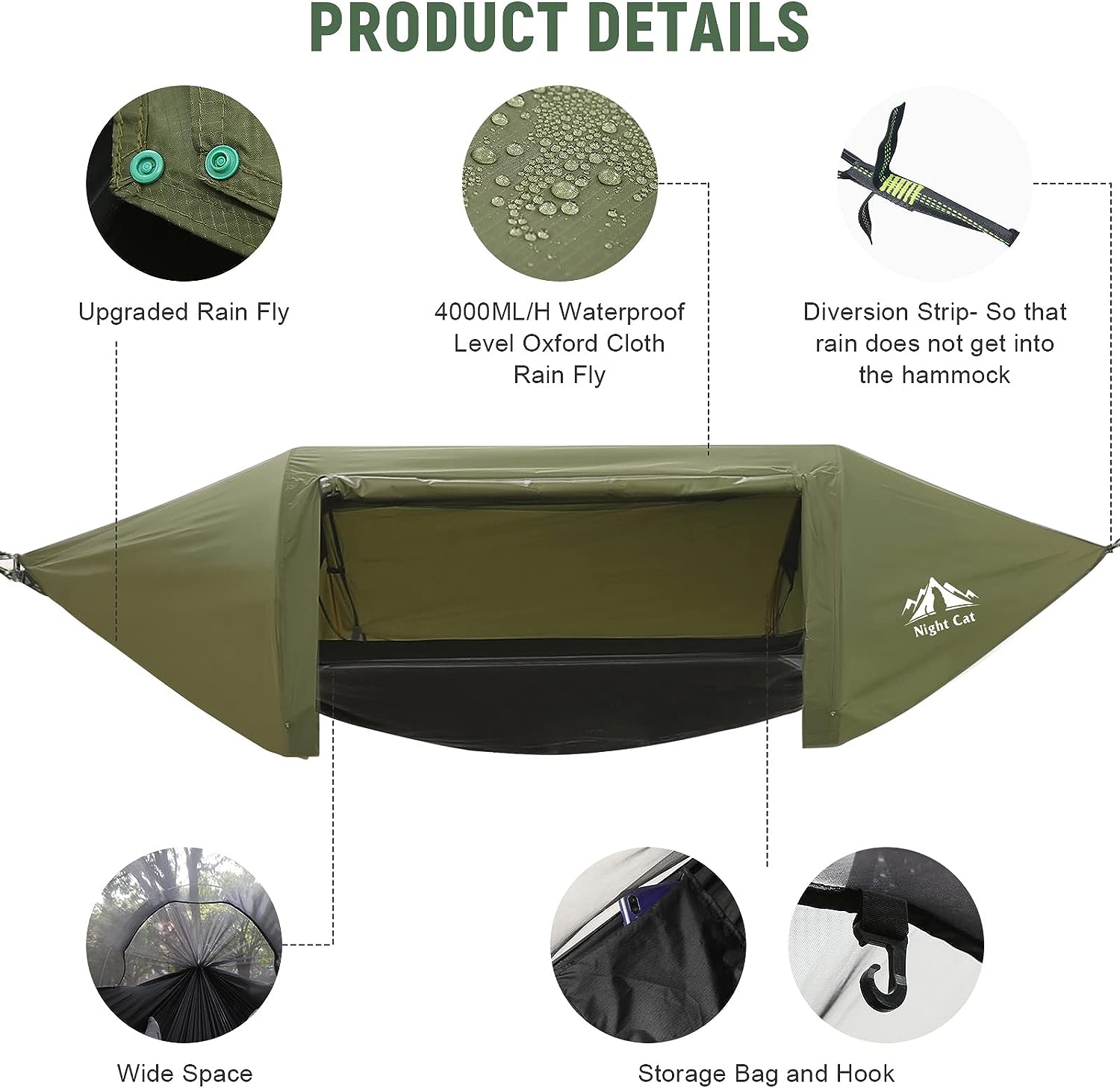 night cat camping hammock tent product details