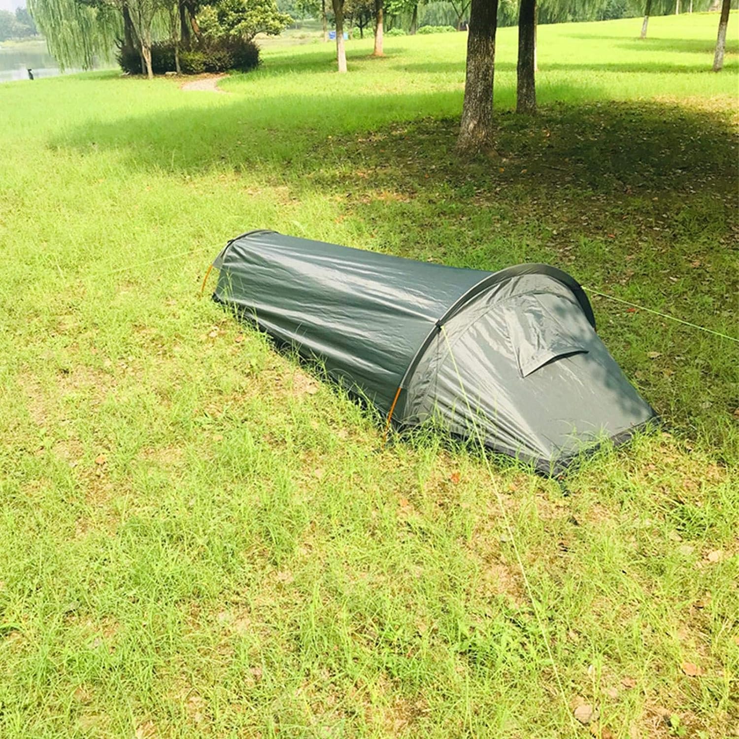 nrkin bivy tent green polyester ultralight waterproof setup