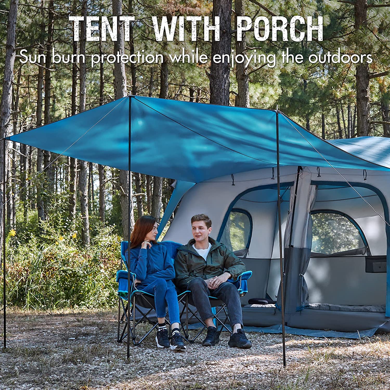 Portal Family Cabin Tent 10 Person Porch