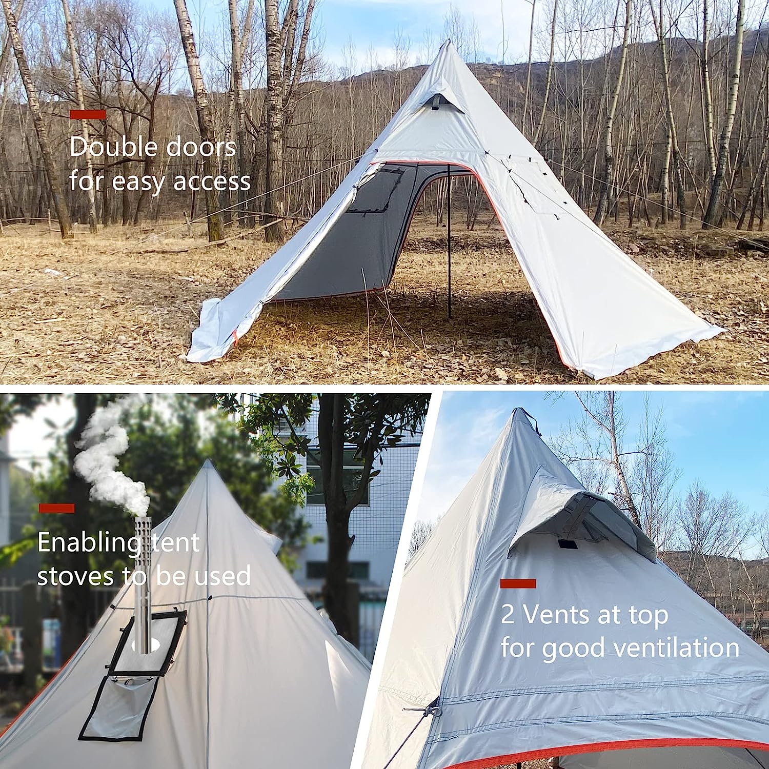 Pyramid Tent For 4 Person Nylon Details