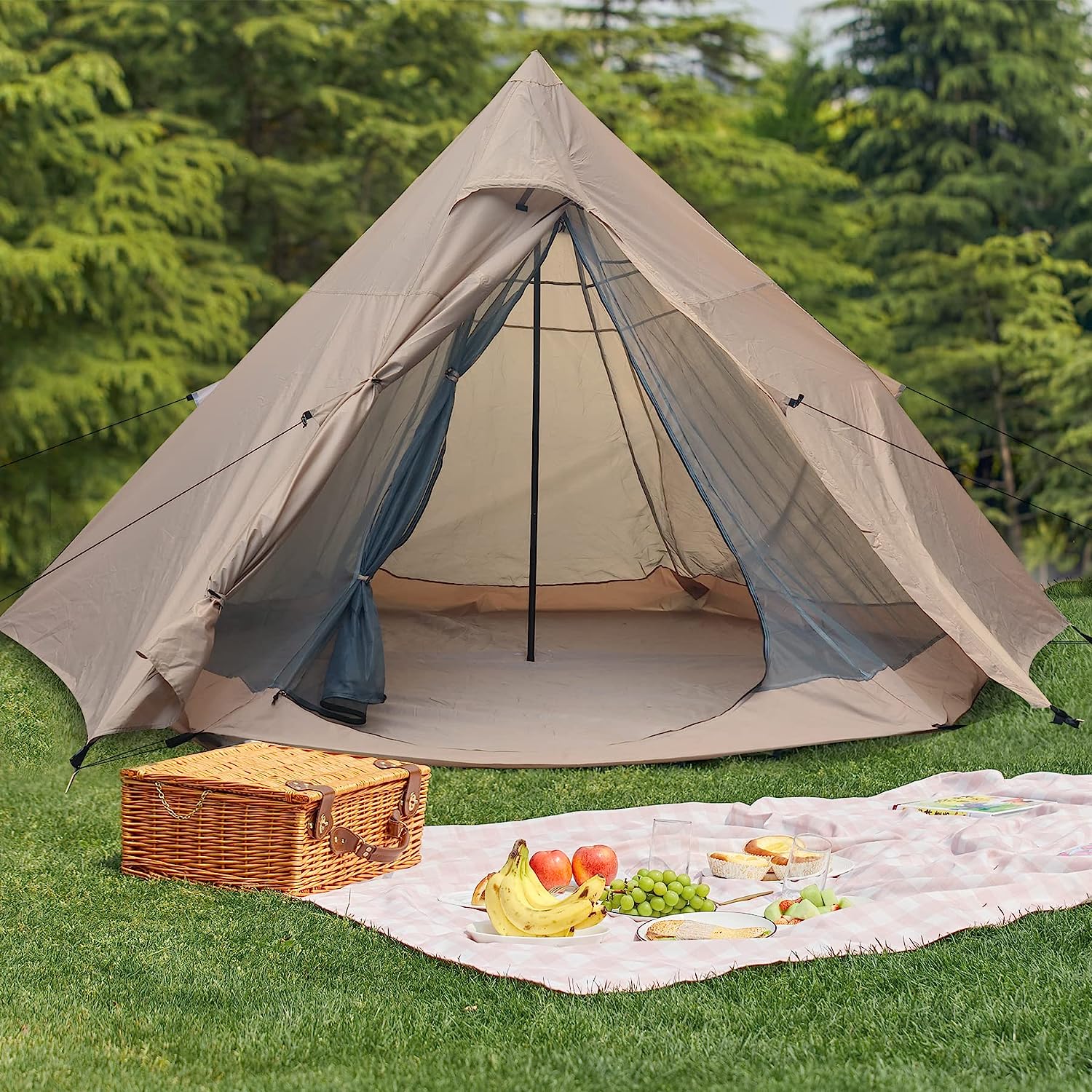 Redcamp Pyramid Tent Teepee Tent Camping