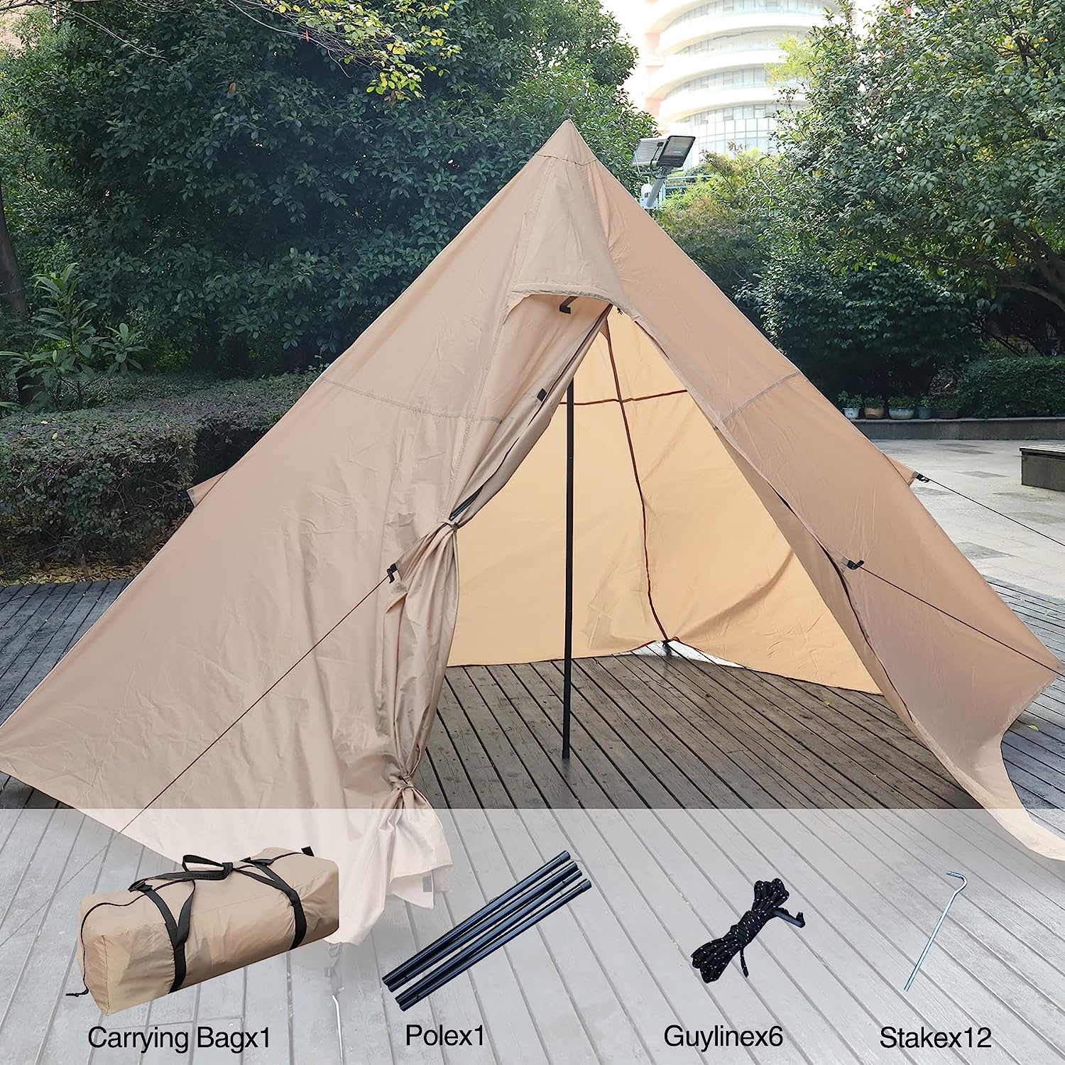 Redcamp Pyramid Tent Teepee Tent Package