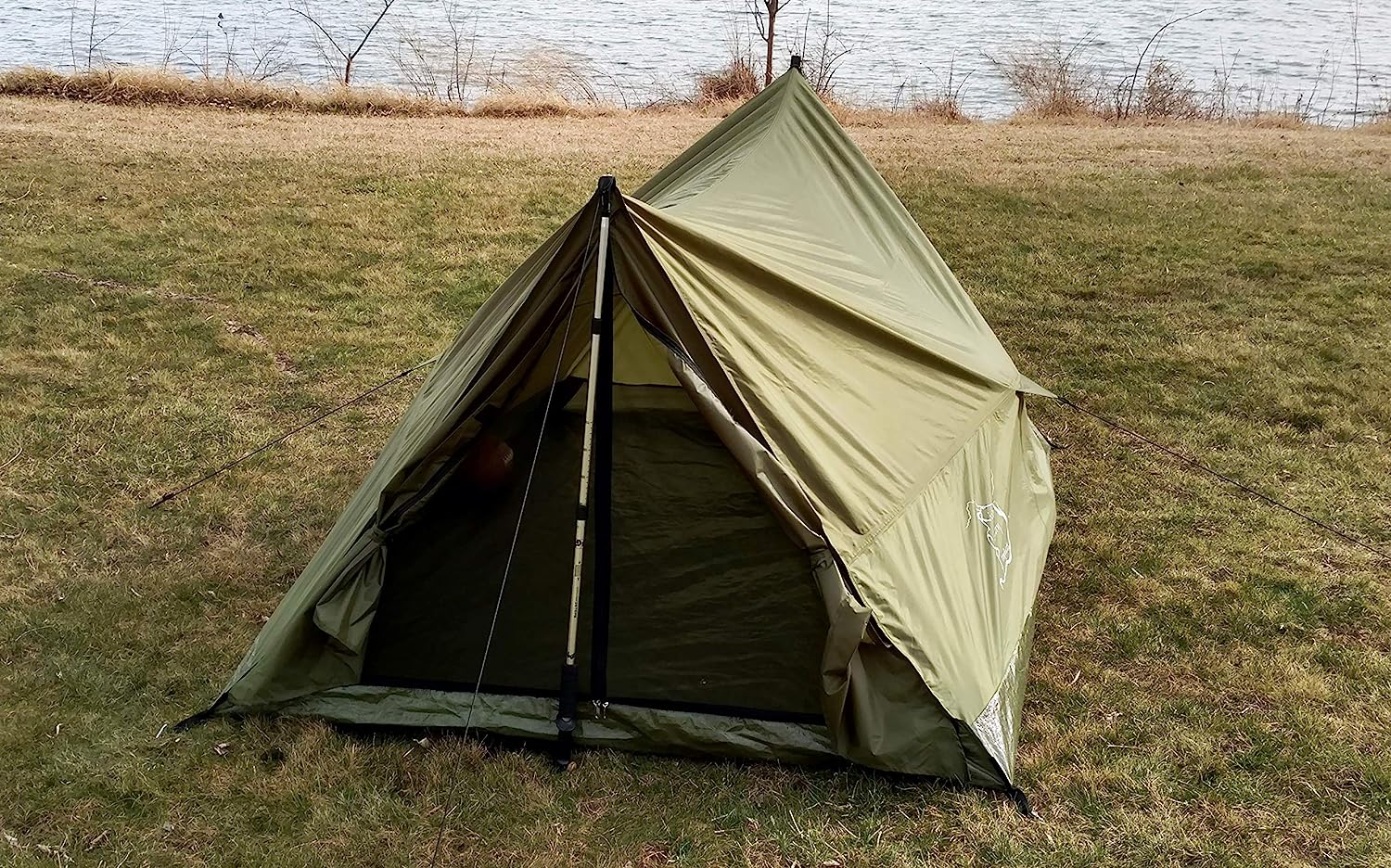 river country products ridge tent green polyester trekker tent front