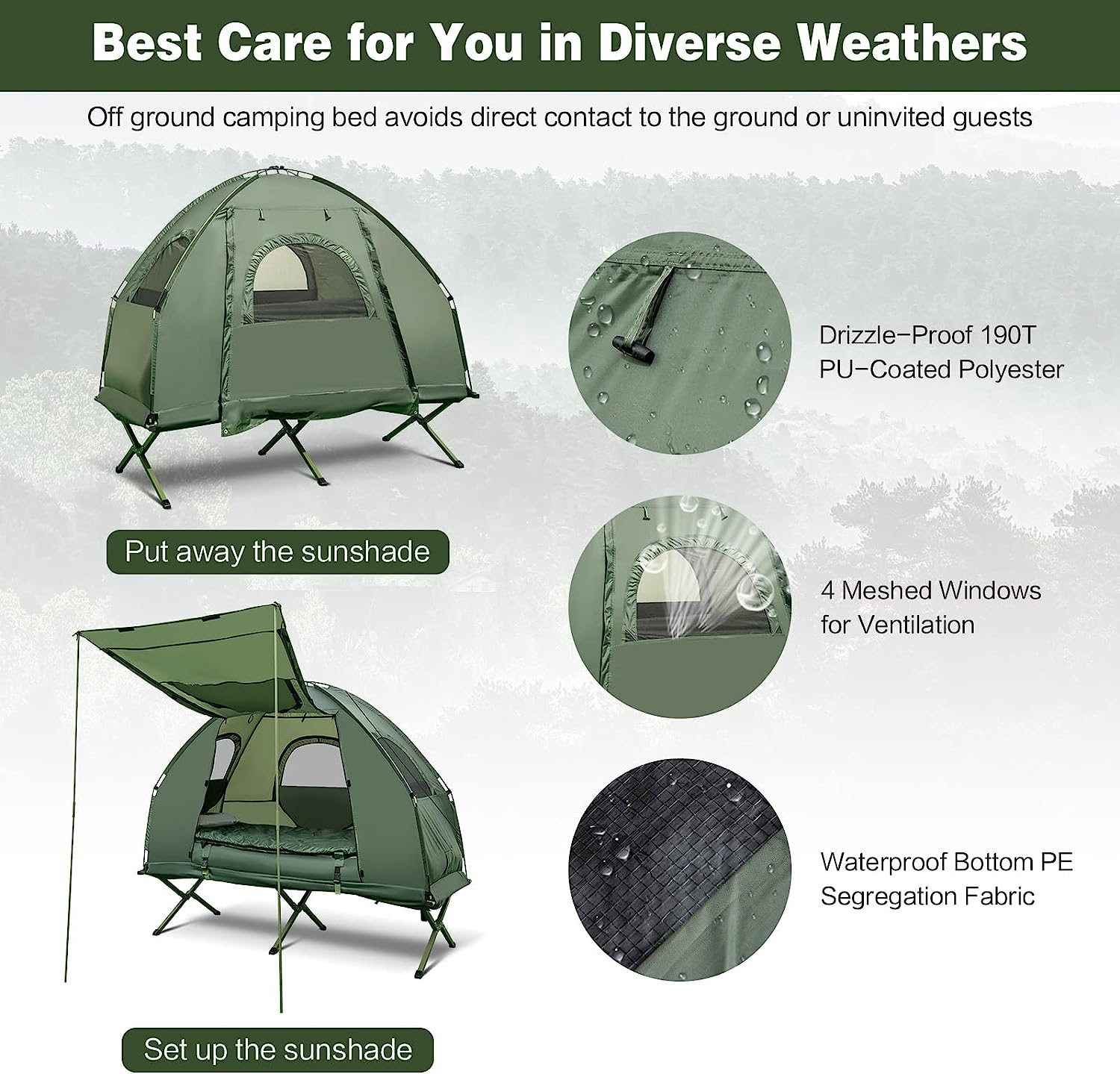 Safstar Camping Cot Waterproof