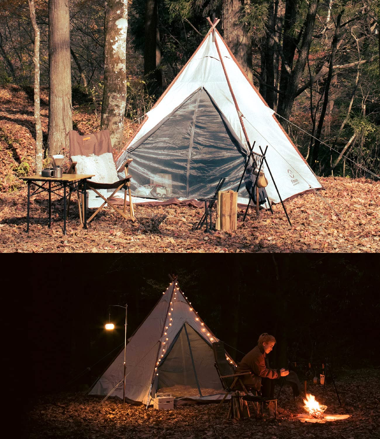 Smore Pyramid Tent For 3 Waterproof Teepee Tent