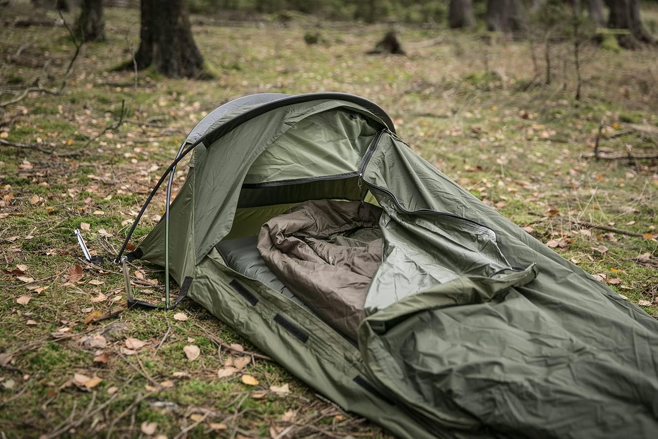 snugpak bivy tent green polyester waterproof shelter inside