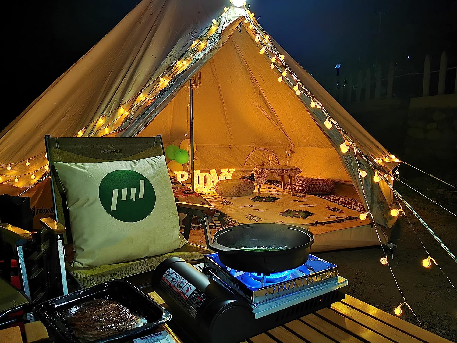 Unistrengh Bell Tent Glamping Tent For Family
