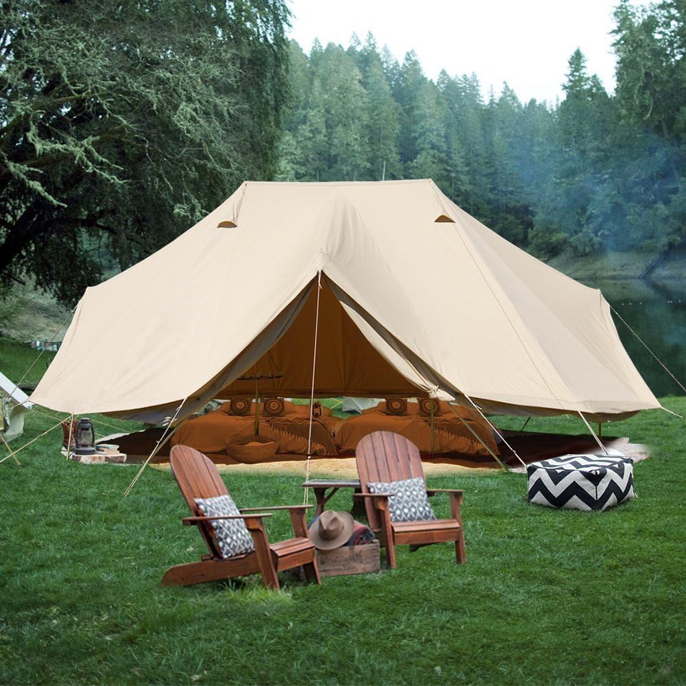 Unistrength Large Bell Tent Glamping Tent For Camping