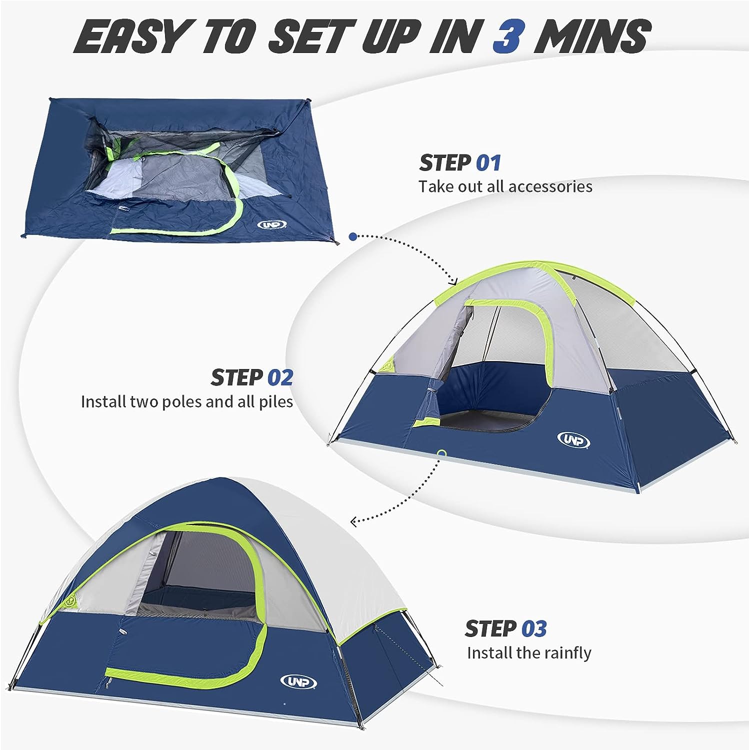 Unp Dome Tent Easy Setup