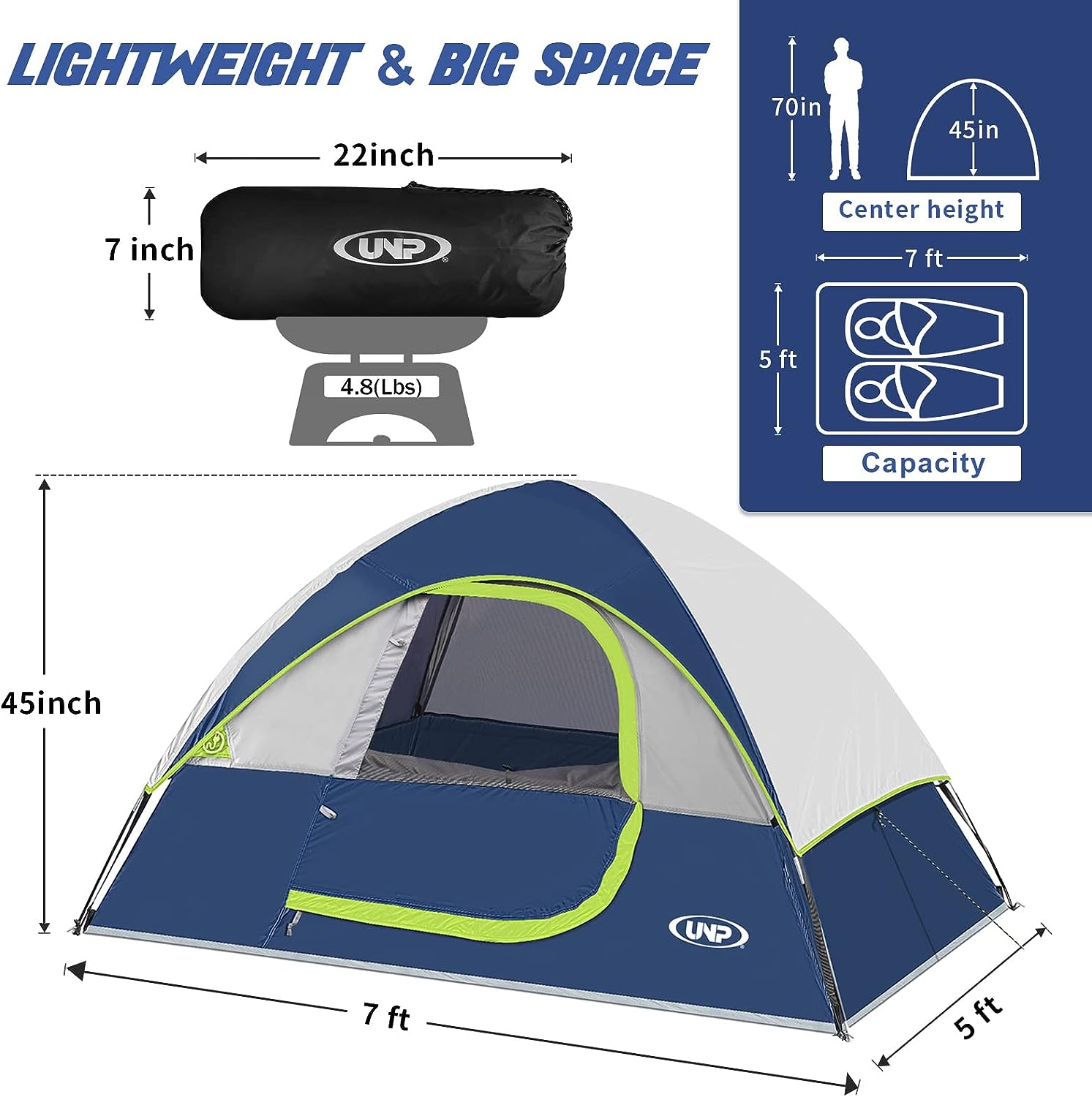 Unp Dome Tent Size