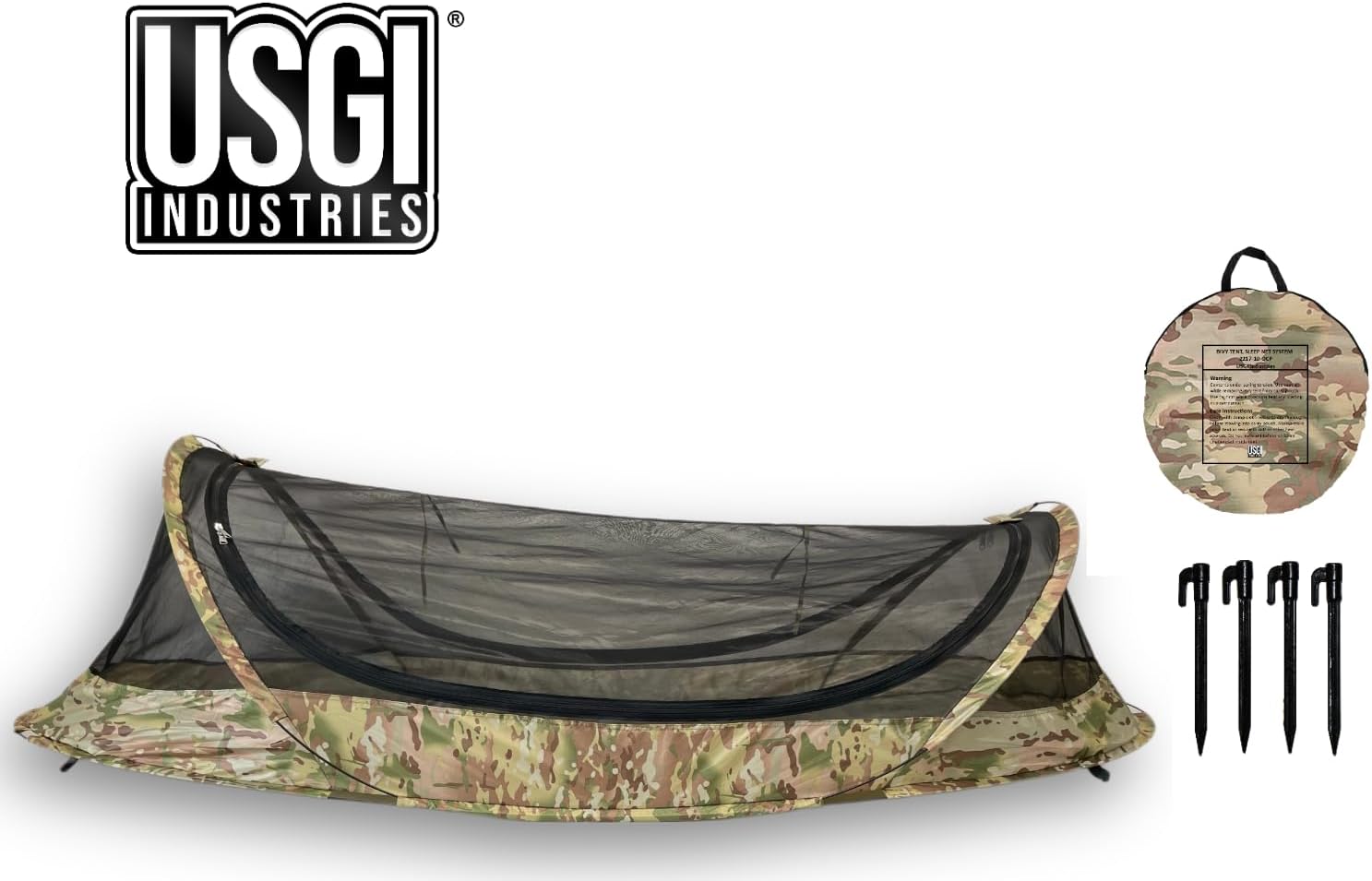 usgi industries bivy tent camouflage polyester shelter package