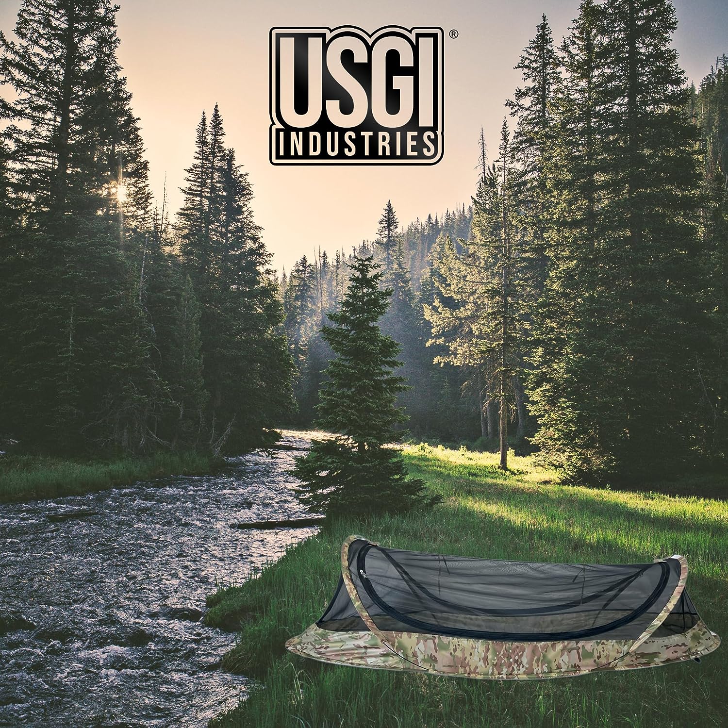 usgi industries bivy tent camouflage polyester shelter setup
