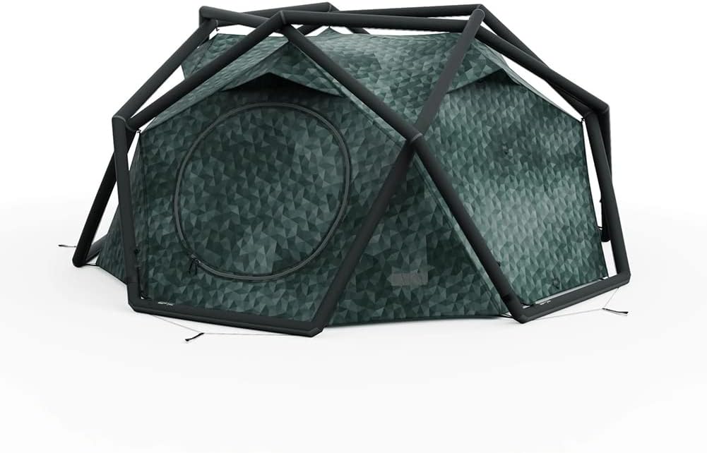 vacsax geodesic tent for 3 people green air tent