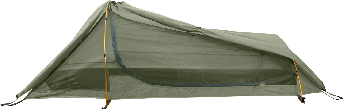 winterial bivy tent for 1 person green lightweight sideview