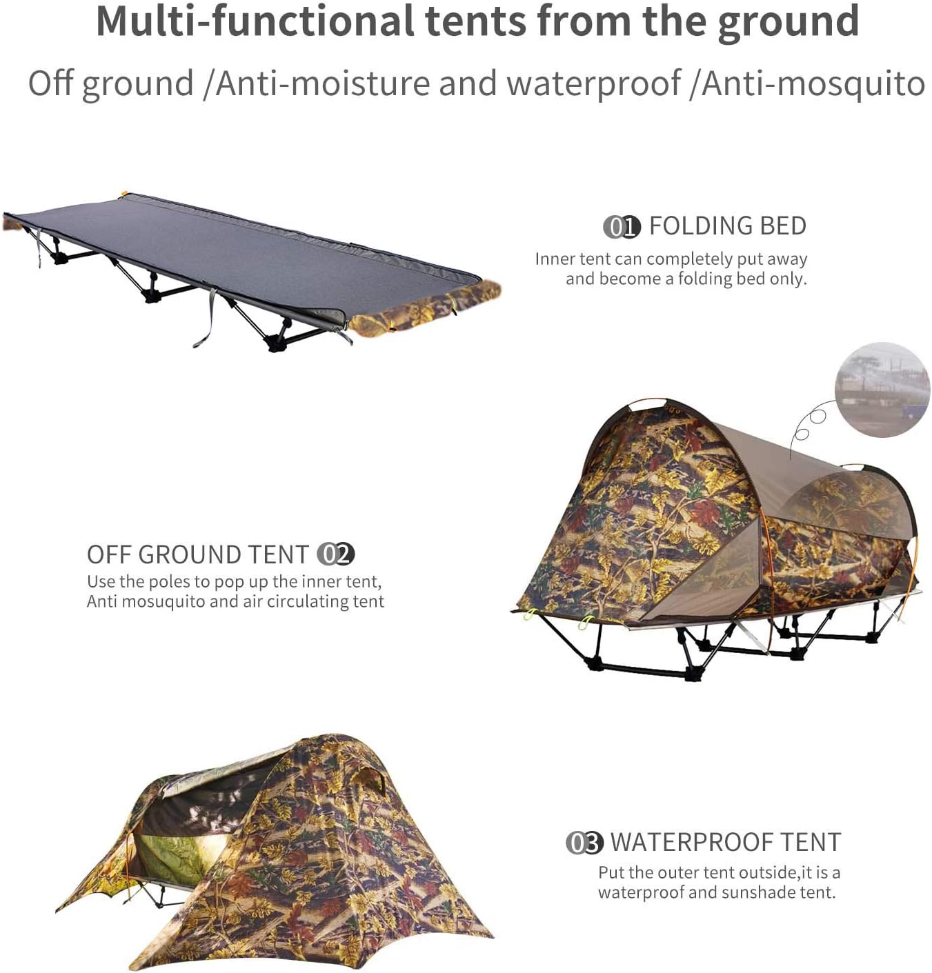 wintming tent cot feature