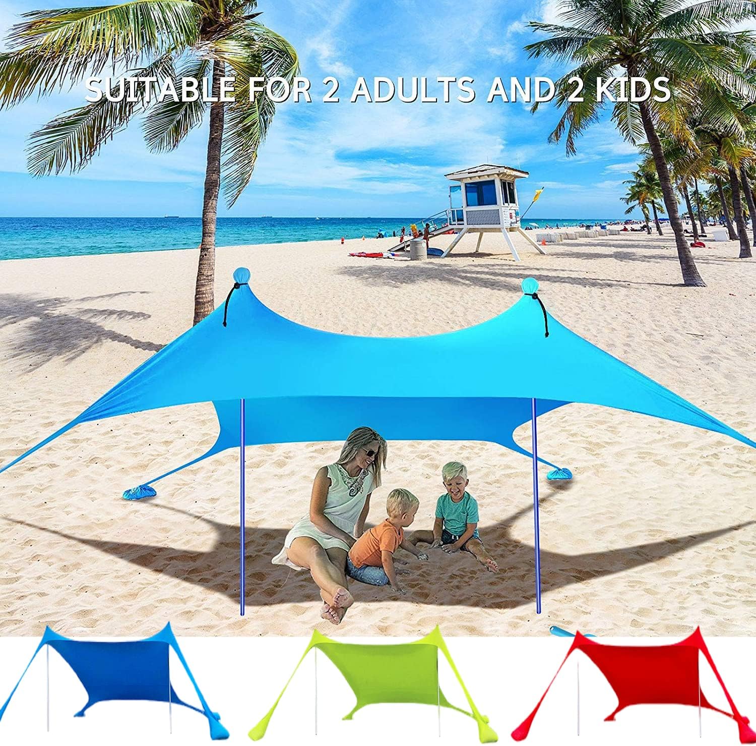 Beach Sun Shade Tent Capacity