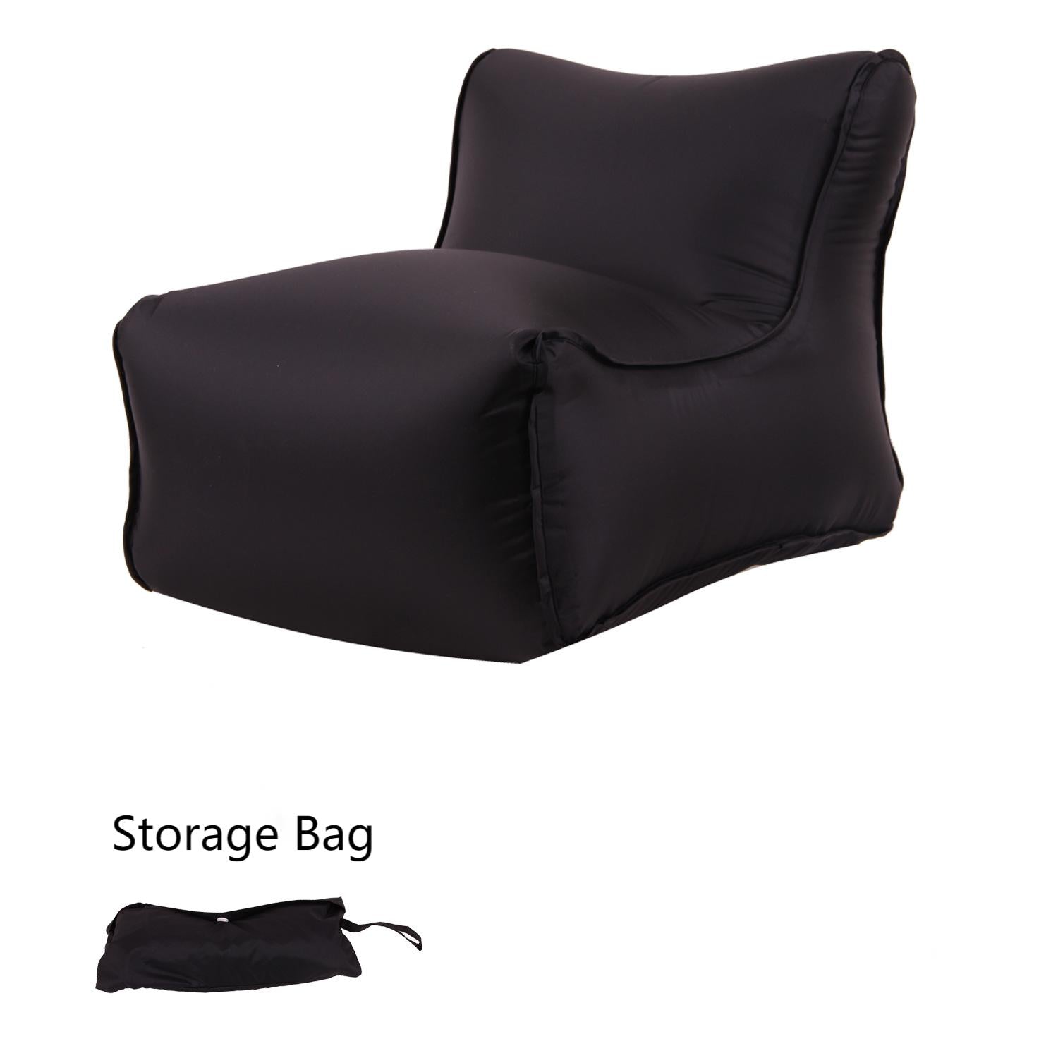Black Inflatable Portable Sofa
