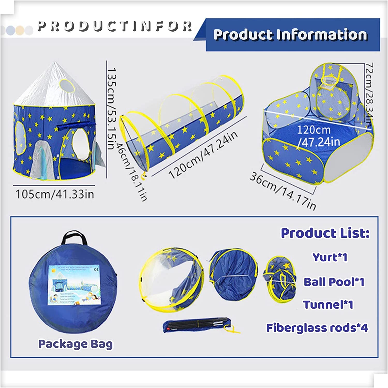 Blue Yurt Tunnel Tent Package