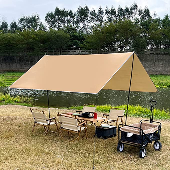 Gold Outdoor Aluminium Sun Shade Package For Camping