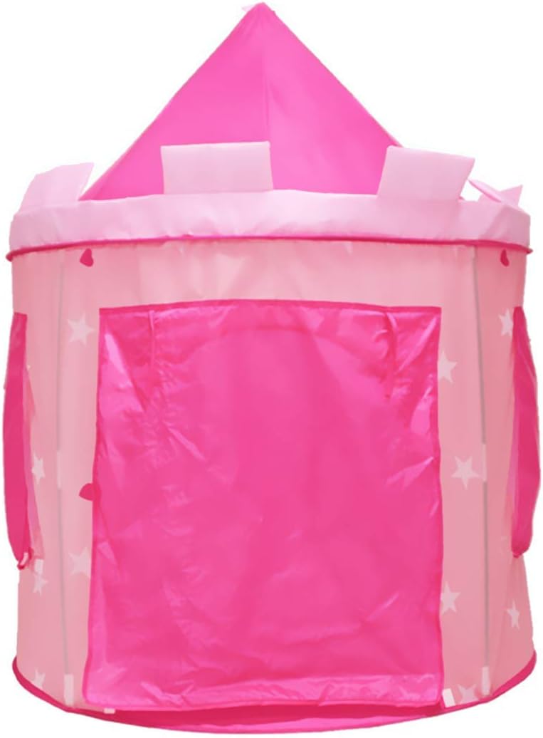 Kids Pink Castle Play Tent Front