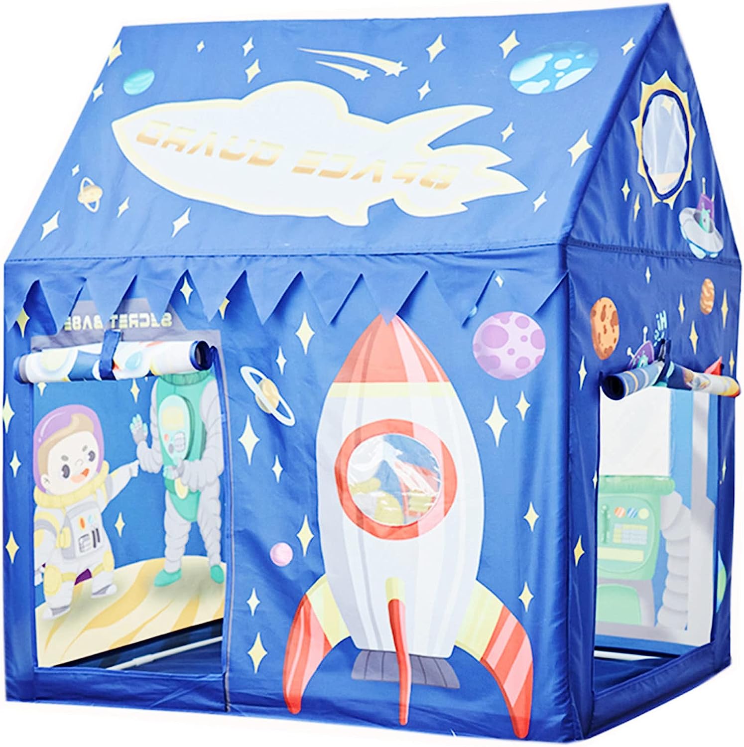 Kids Wendy House Astronaut Play Tent Front Side