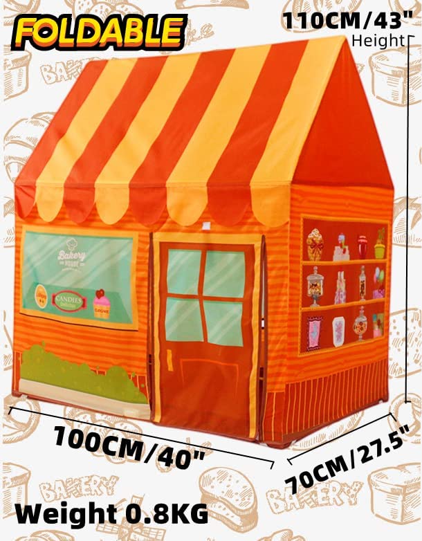 Orange Kids Wendy House Tent Size