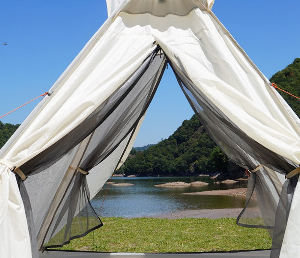 Outdoor Indian Camping Tent Pyramid Tent Curtain Door